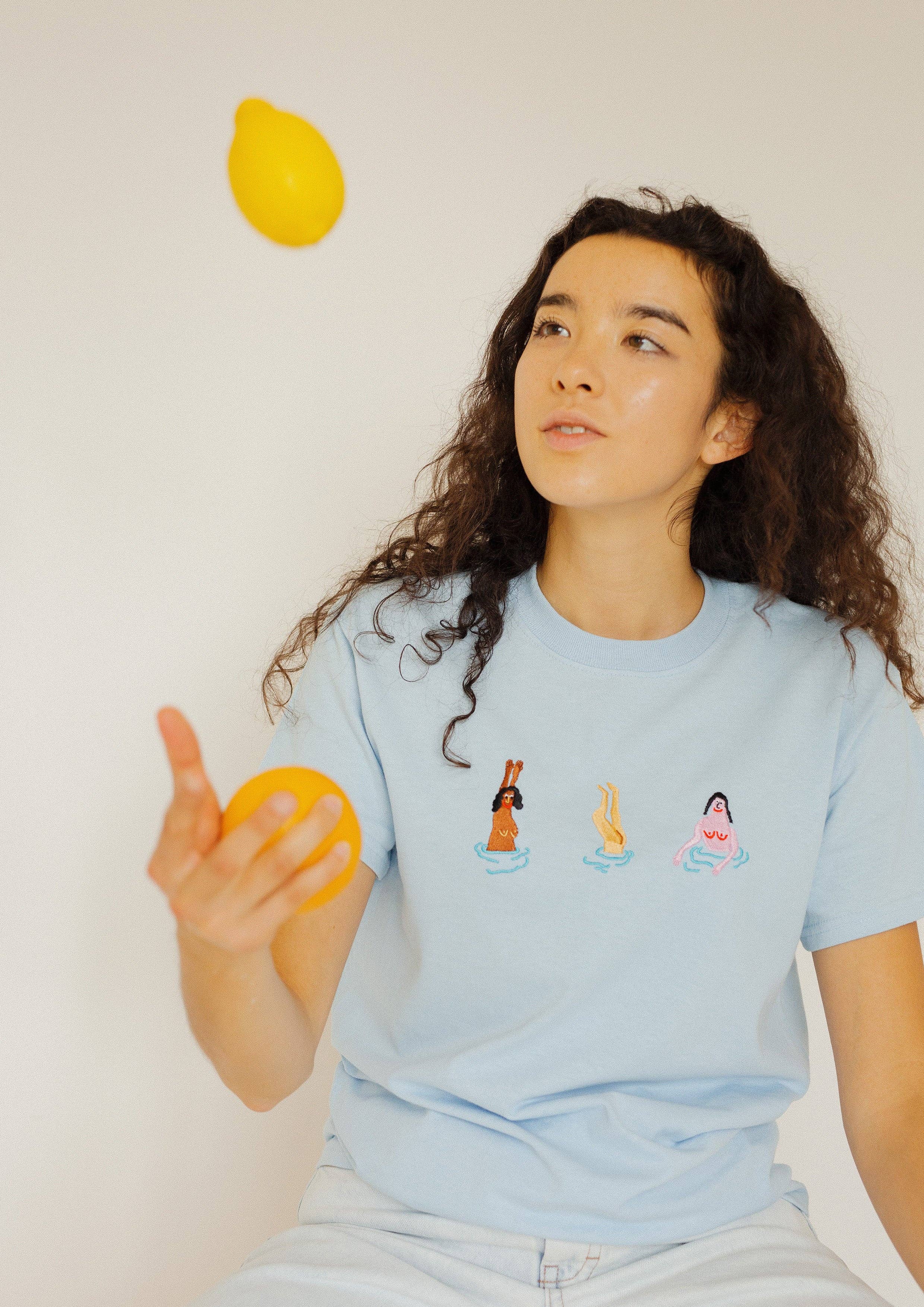 Limpet Store - Wholesale T-Shirt - Women's - Swimming Ladies Embroidered T-Shirt5