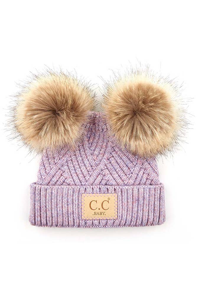 Hana - Vente Bonnet – enfant - Bonnet à motif à rayures diagonales C.C Baby4