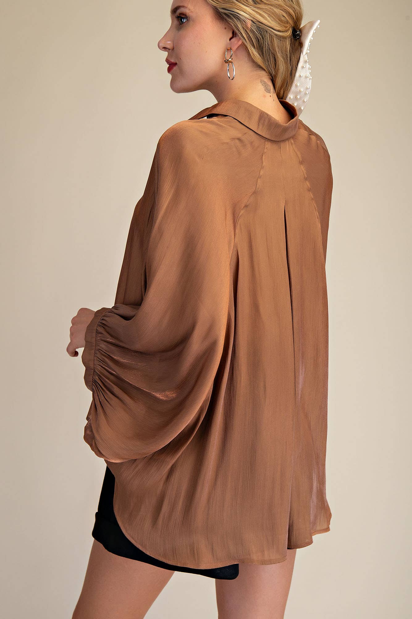 Glam - Wholesale Button Down Shirt - Women's - Button Front Shirt15