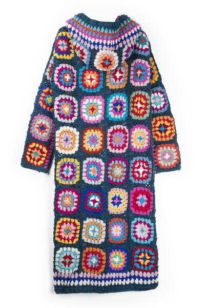 SAACHI – Engroshandel Kimono - Dame – Hæklet uldhætte Kimono Lang35