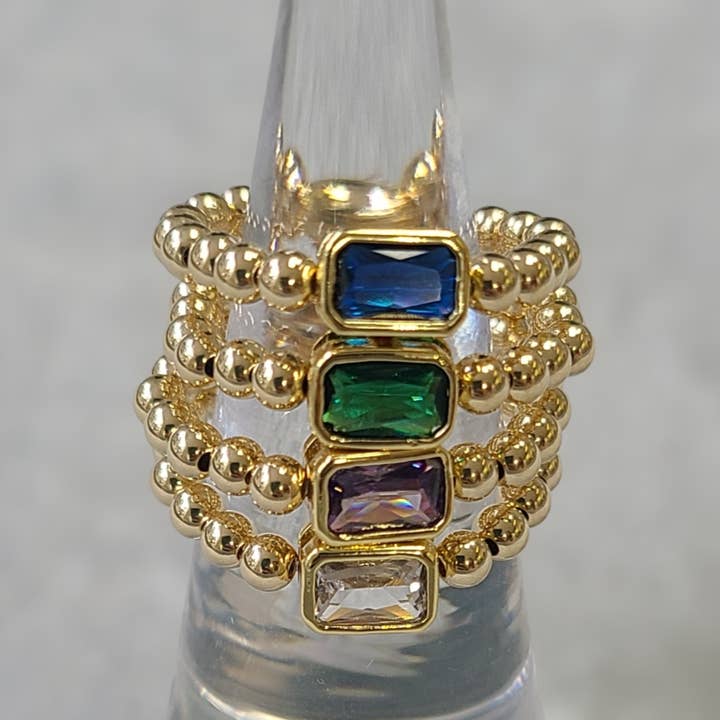 Handmade Gold Filled Cubic Zirconia Multi-Stone Ring for wholesale by LPL Creations