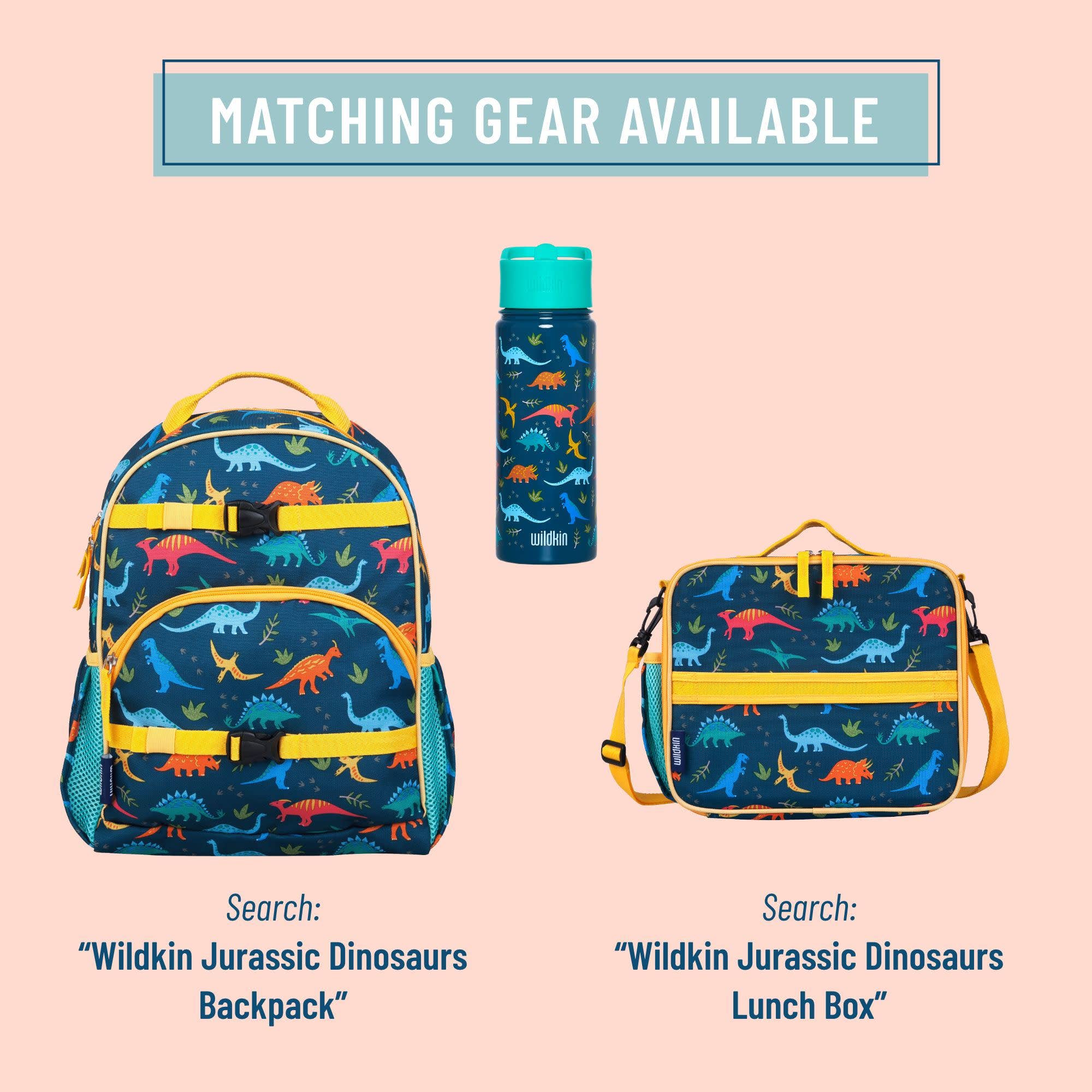 Wildkin – Garrafa de água por atacado – Jurassic Dinosaurs 18 oz Garrafa de Água Aço2