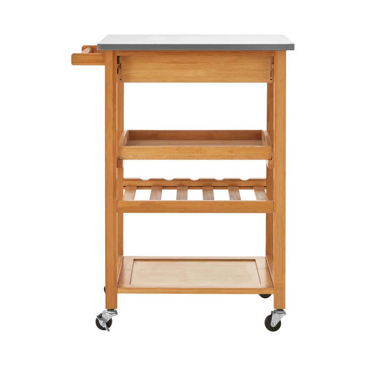 Interiors by Premier – wholesale Kitchen storage/organiser – Bamboo One Drawer Kitchen Trolley3