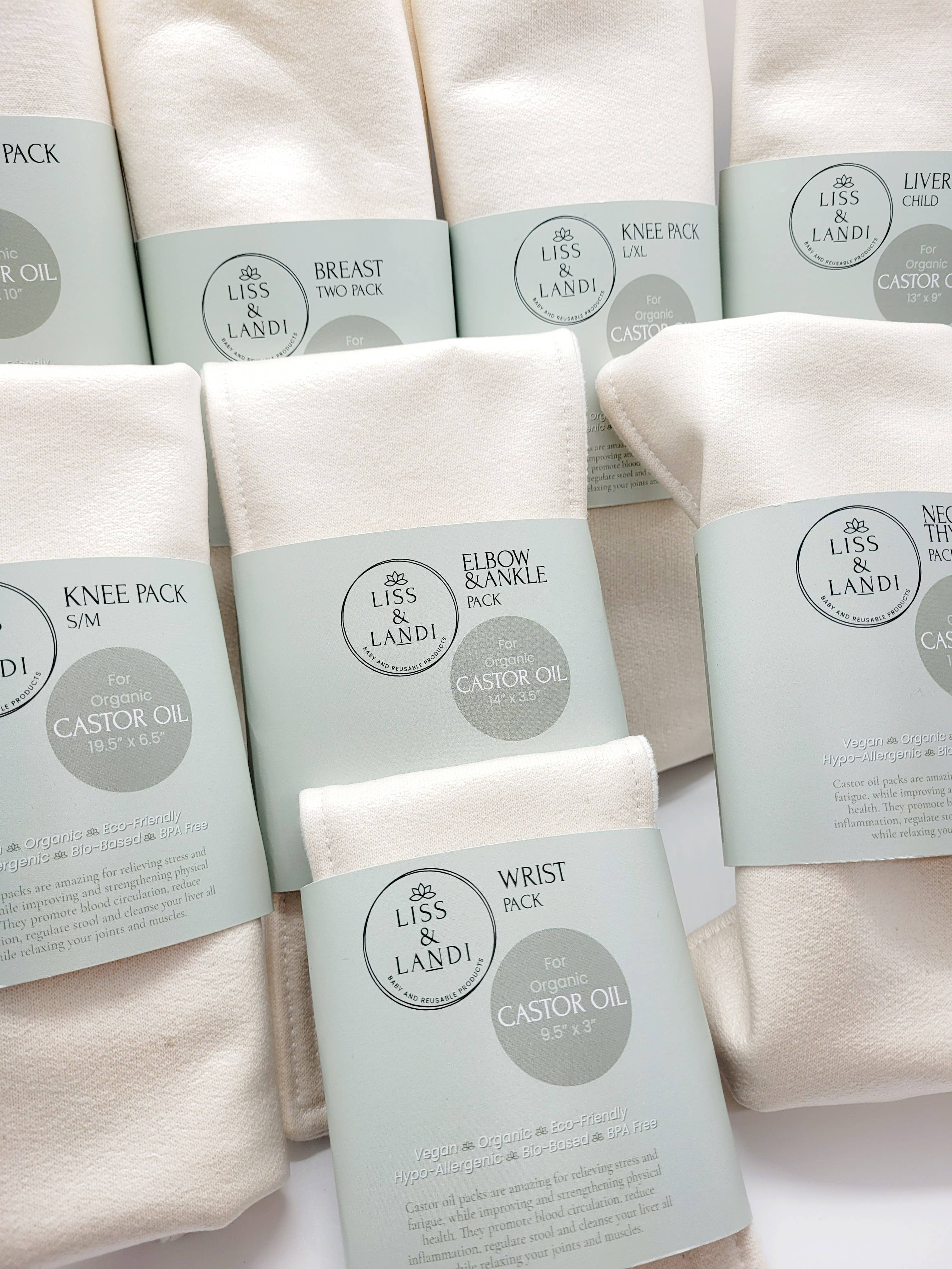 LISS & LANDI - Wholesale Cotton Pad - Packs for Organic Castor Oil - Starter Kit8