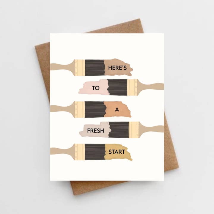 Lemon Milk Paper Co - Wholesale Encouragement Card - Here's to a fresh start card