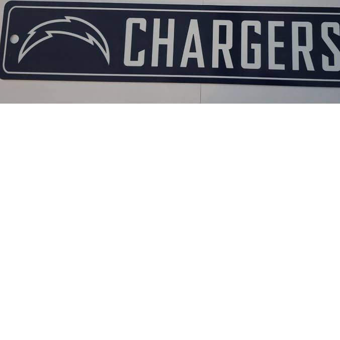 Panneau de rue NFL Los Angeles Chargers 4x19" pour la vente par Majestic Sports