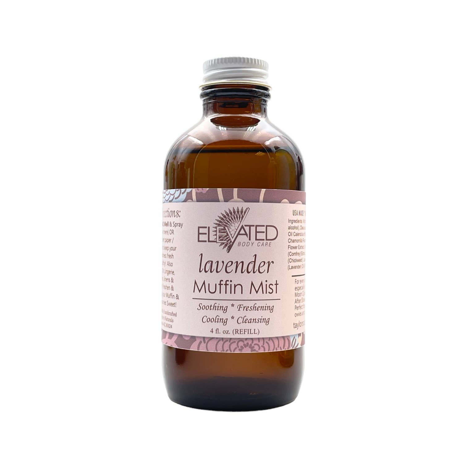 Taylor's Naturals – wholesale Feminine/menstrual support drops – REFILL for ELEVATED - Muffin Mist (4oz, 8oz, or 16oz)1
