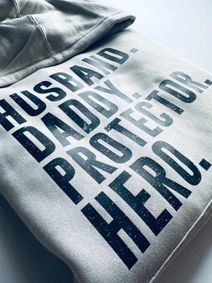 Hoodie Marido Papá Herói | Hoodie Gráfico Bella Canvas por atacado de Marden S Design