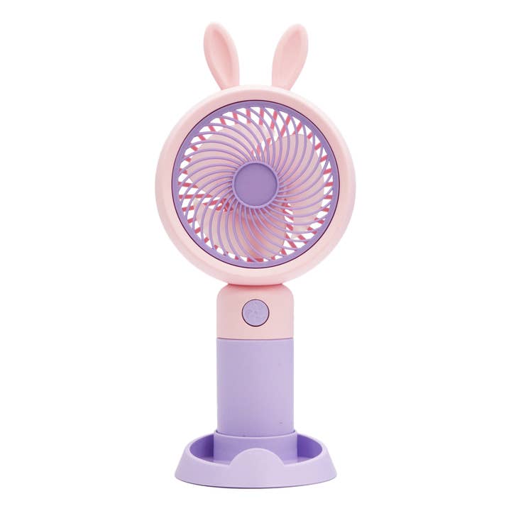 Cap Zone – wholesale Elektrisk handfläkt – Bunny Ear Matte Pastell Handhållen Elektrisk Fläkt - 12 st12