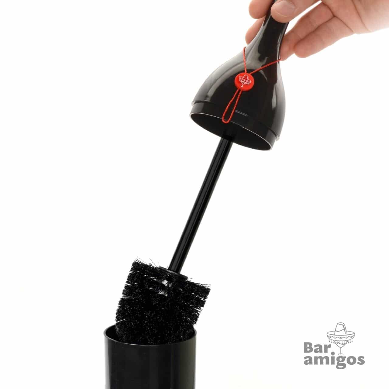 Wholesale Gifts Tomorrow – wholesale Gag gift/novelty gift – Bar Amigos Wine Bottle Shaped Toilet Brush Loo Brush1