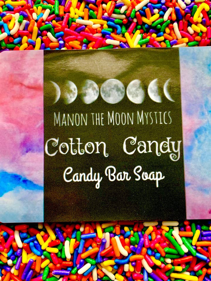 Cotton Candy Bar Soap for wholesale by Man on the Moon Mystics