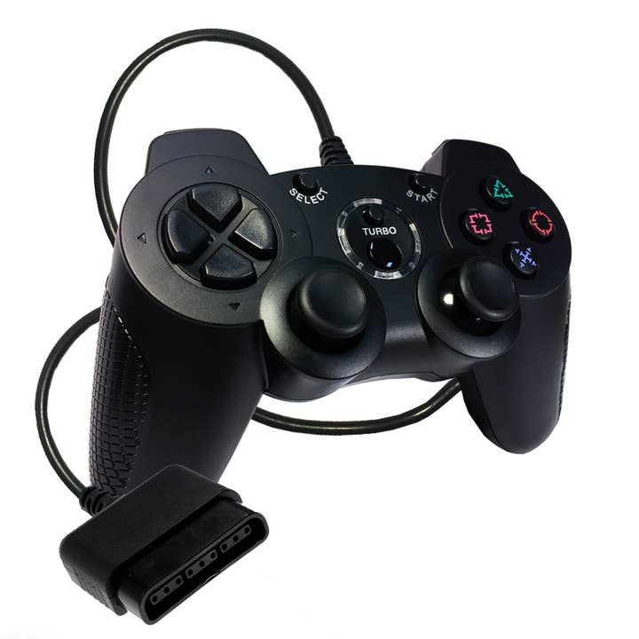 PS2 Controller Solid Black (Redesign) for wholesale on Faire