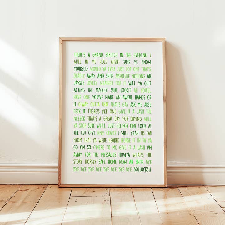 Irish-isms Print for wholesale by Connect The Dots Design