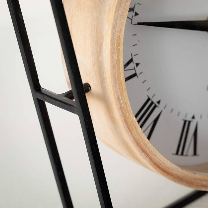 Sullivans Home Decor - Wholesale Desk Clock - Wood & Metal Framed Desk Clock