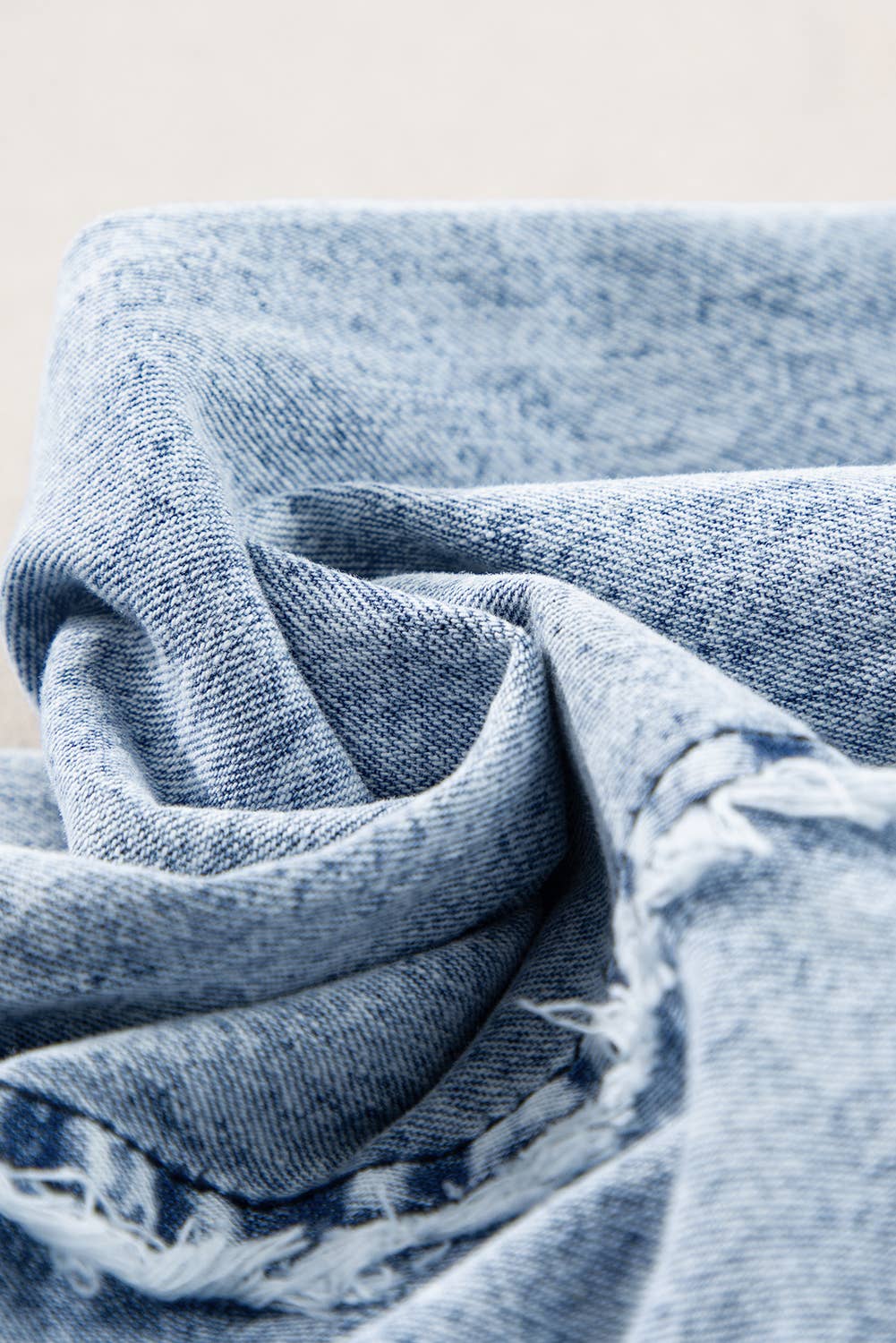 1 the Woman - Wholesale Overalls - Women's - Light Wash Frayed Exposed Seam Wide Leg Denim Overall8