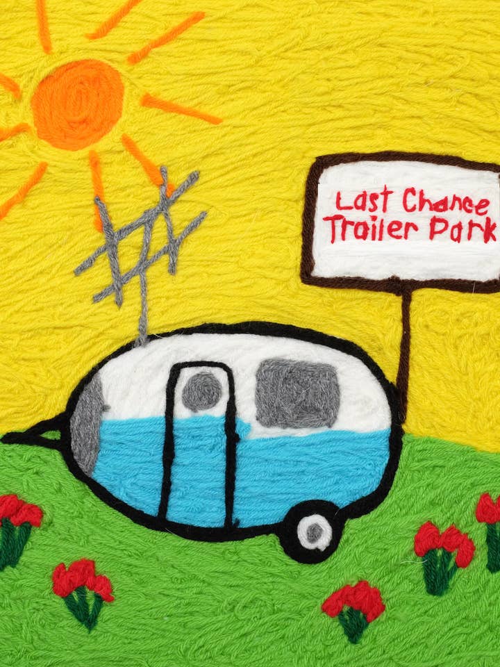 Tarjeta de felicitación «Last Chance Trailer Park», comunidad para venta al por mayor de Miss Mavis Fun House