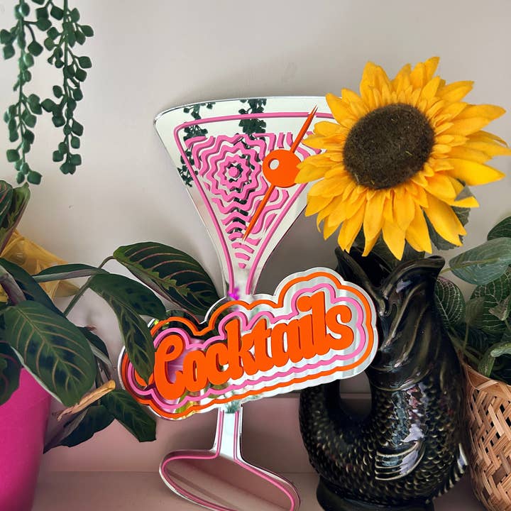 Printed Weird - Wholesale Wall mirror - Retro Cocktail Sign Mirror