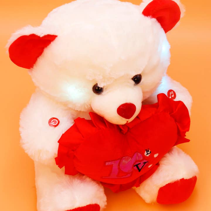 Cap Zone – wholesale Stuffed/plush toy – Kids & baby – Teddy Bear Music Light-Up Stuffed Toy - 12 Inch3