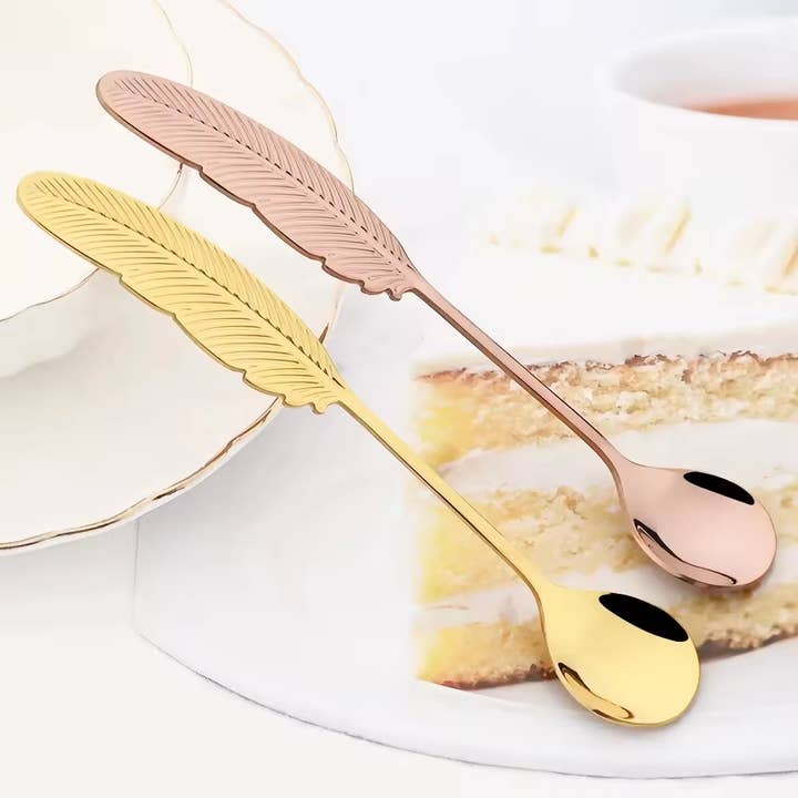 Sostraw & SmartThings – Großhandel Esslöffel (Besteck) – Federlöffel - 4 Farben - Für Tee, Kaffee, Nachtisch