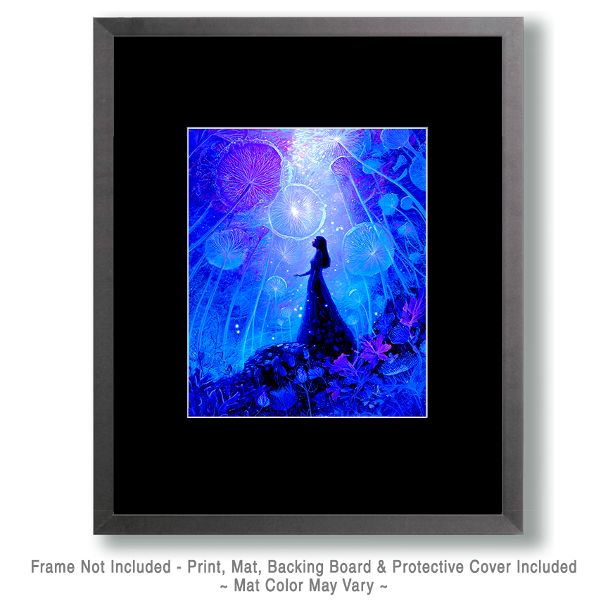 Mowbi – wholesale Art print – Lavender Magic Mushroom Trip Mystical Art Print - 8"x10" Artwork for 11"x14" Frame1