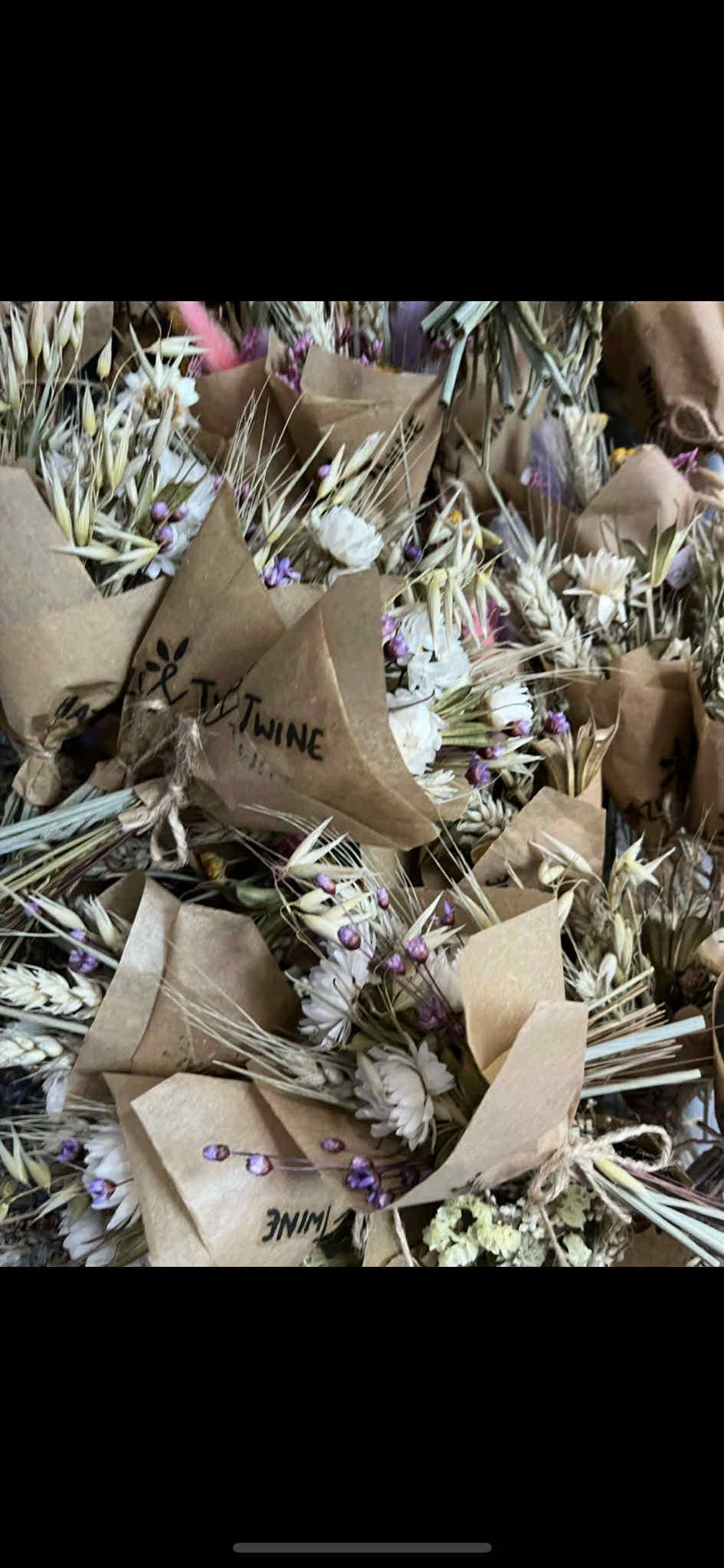 Hazel & Twine - Wholesale Dried/Pressed Flowers - Florist Pick - Mini Dried Flower Bunch - Natural Tones 6