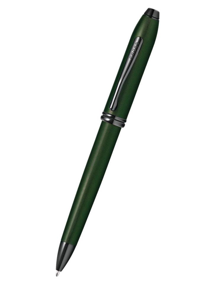 Townsend® Matte Green PVD Micro-knurl Ballpoint Pen for wholesale by A. T. Cross