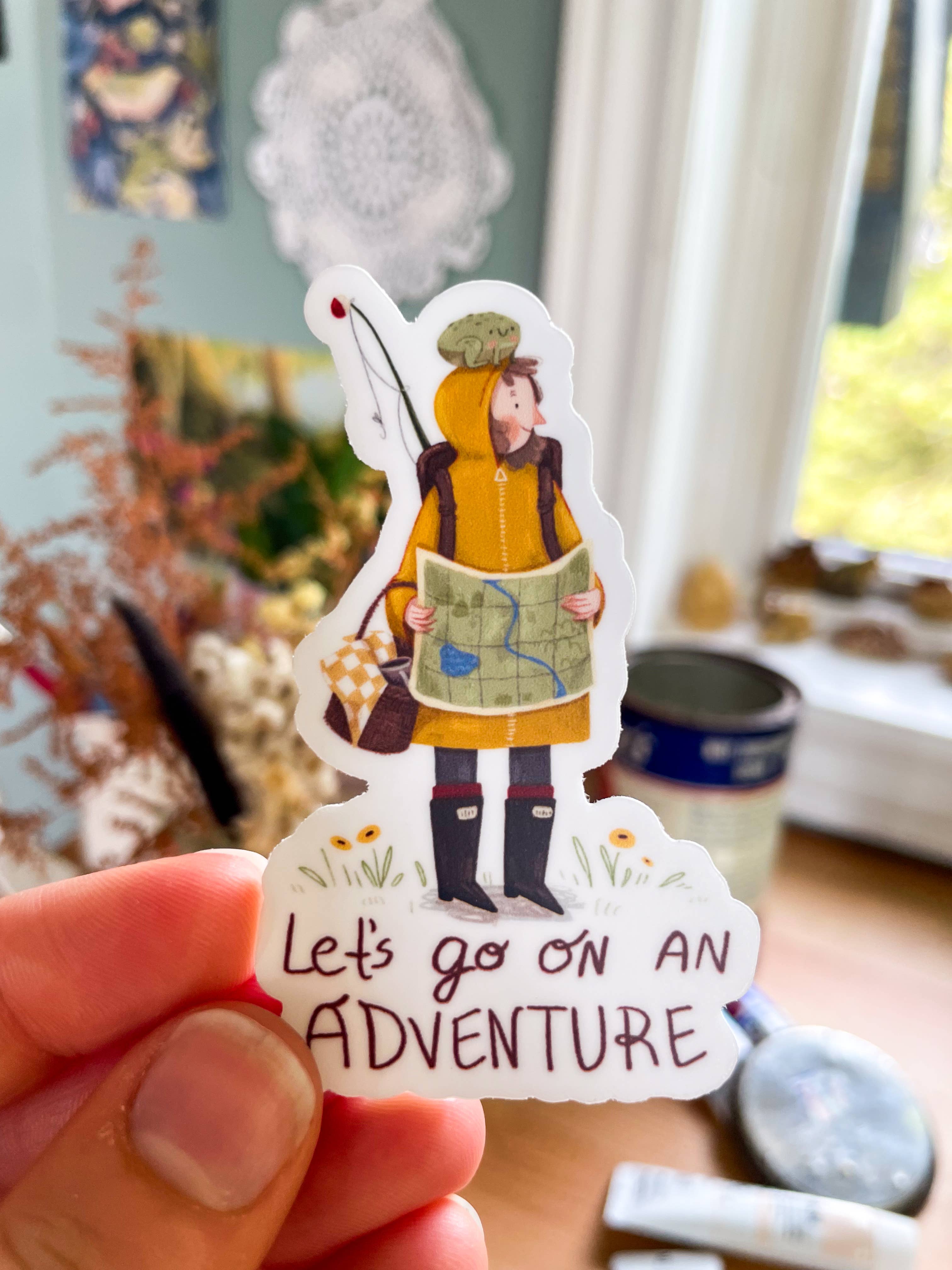 Leah Bees Creations - Wholesale Sticker - Let's go on an adventure  — Vinyl sticker2