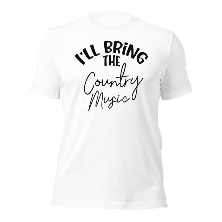 I'll Bring The Country Music T-shirt voor heren, uniseks voor wholesale door Black and Gifted LLC
