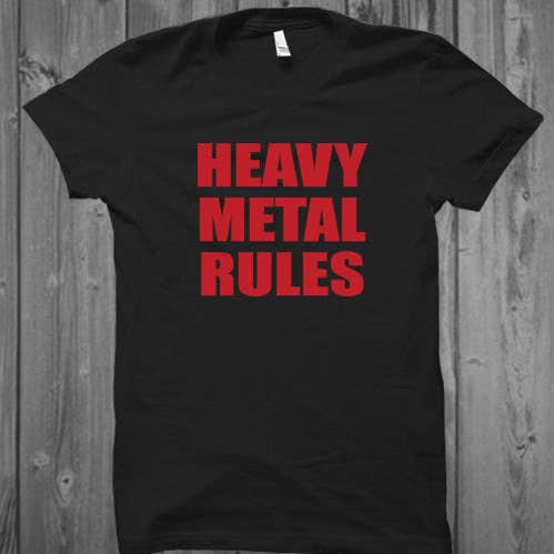Maglietta unisex con regole heavy metal per la vendita all'ingrosso da parte di Blaspheme Boutique