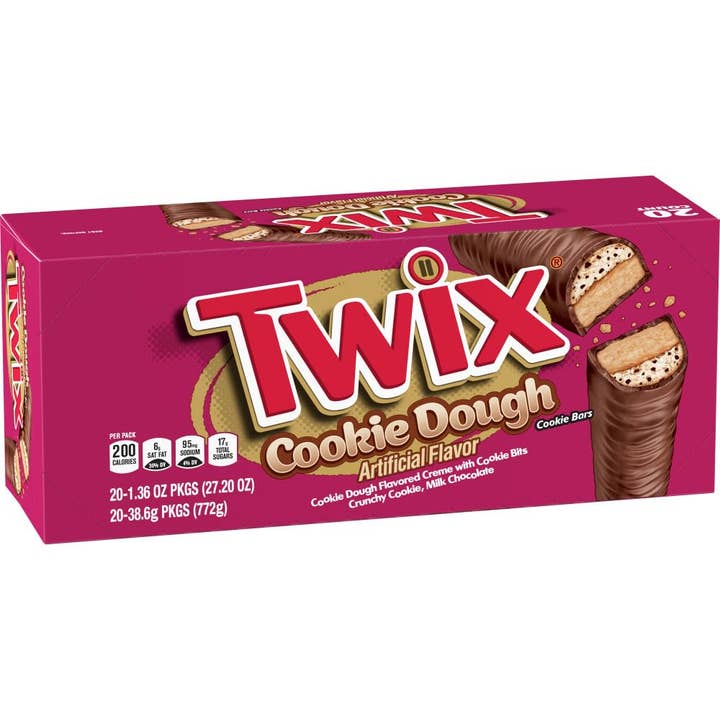 Snacky Candy - Wholesale Chocolate Covered Sweets - Twix Cookie Dough 20pc 1.36oz
