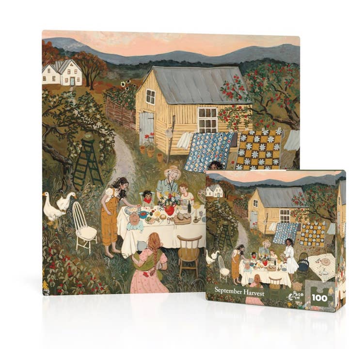New York Puzzle Company - Wholesale Puzzle - Adult - September Harvest Mini - 100 Piece Mini Puzzle