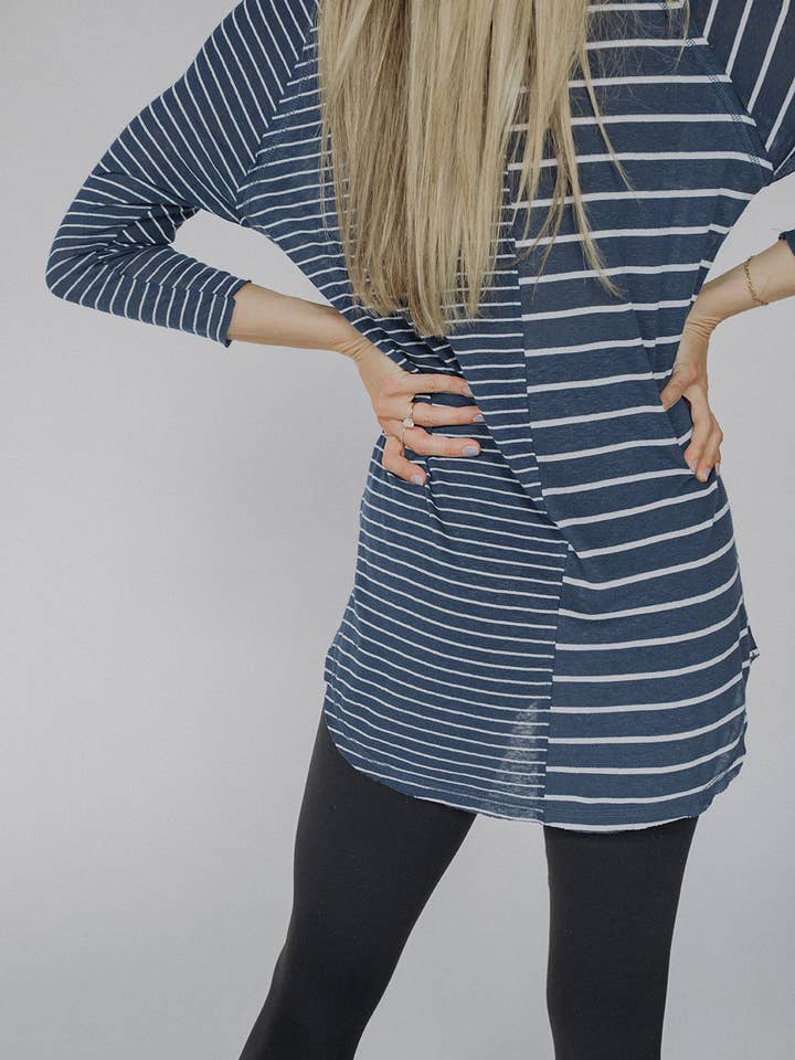 Summer Camp – wholesale Tunic – Women’s – Breezy Mornings Striped Raglan3