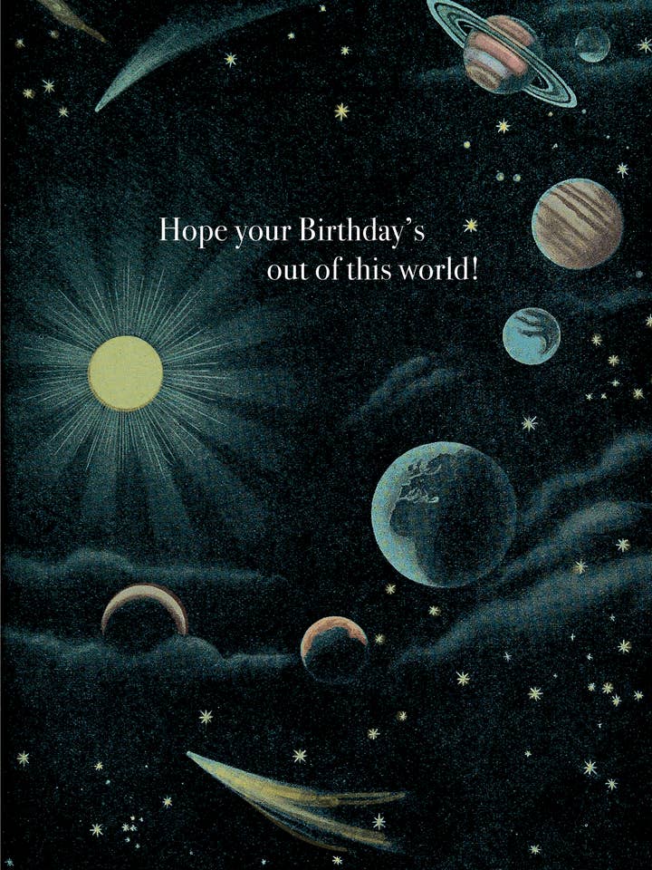 Espero que o teu aniversário seja de outro mundo. • Cartão de felicitações 5x7 por atacado de P. Flynn Design / Phun House