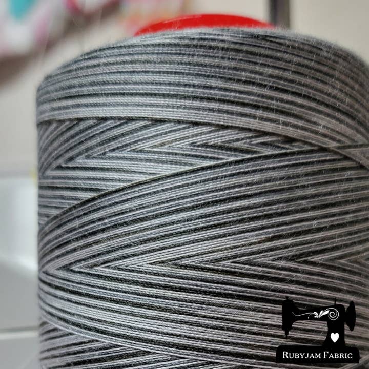 Rubyjam Fabric - Wholesale Thread - Twisted Threads - Stormy Grey, 5000M spool, poly thread
