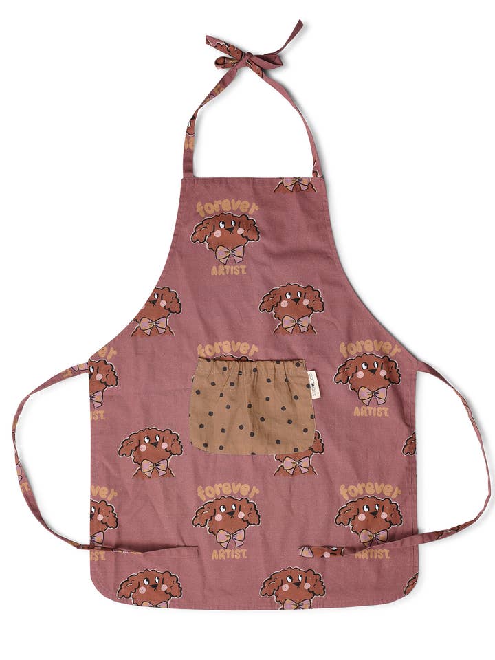 Delantal infantil reversible con diseño de perro para venta al por mayor de Studioloco