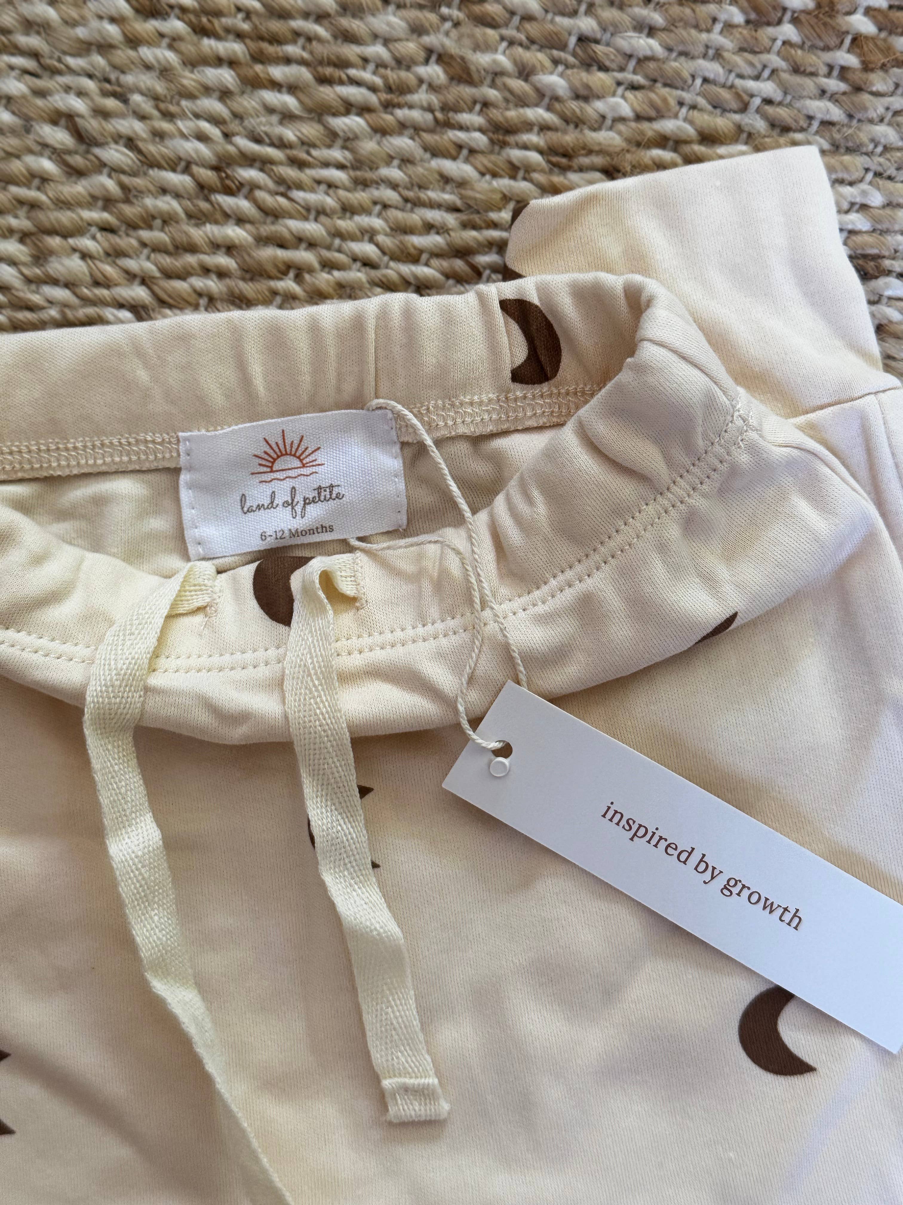 land of petite - Wholesale Pants - Baby - Unisex Drawstring Pants- Moon (branded)1