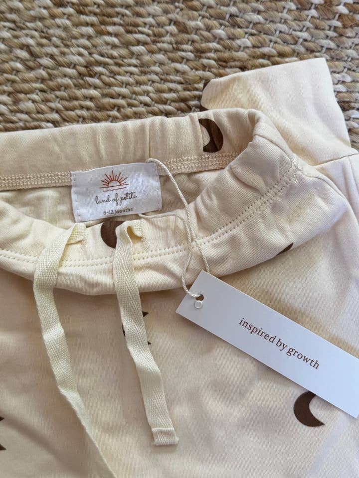 land of petite - Wholesale Pants - Baby - Unisex Drawstring Pants- Moon (branded)1