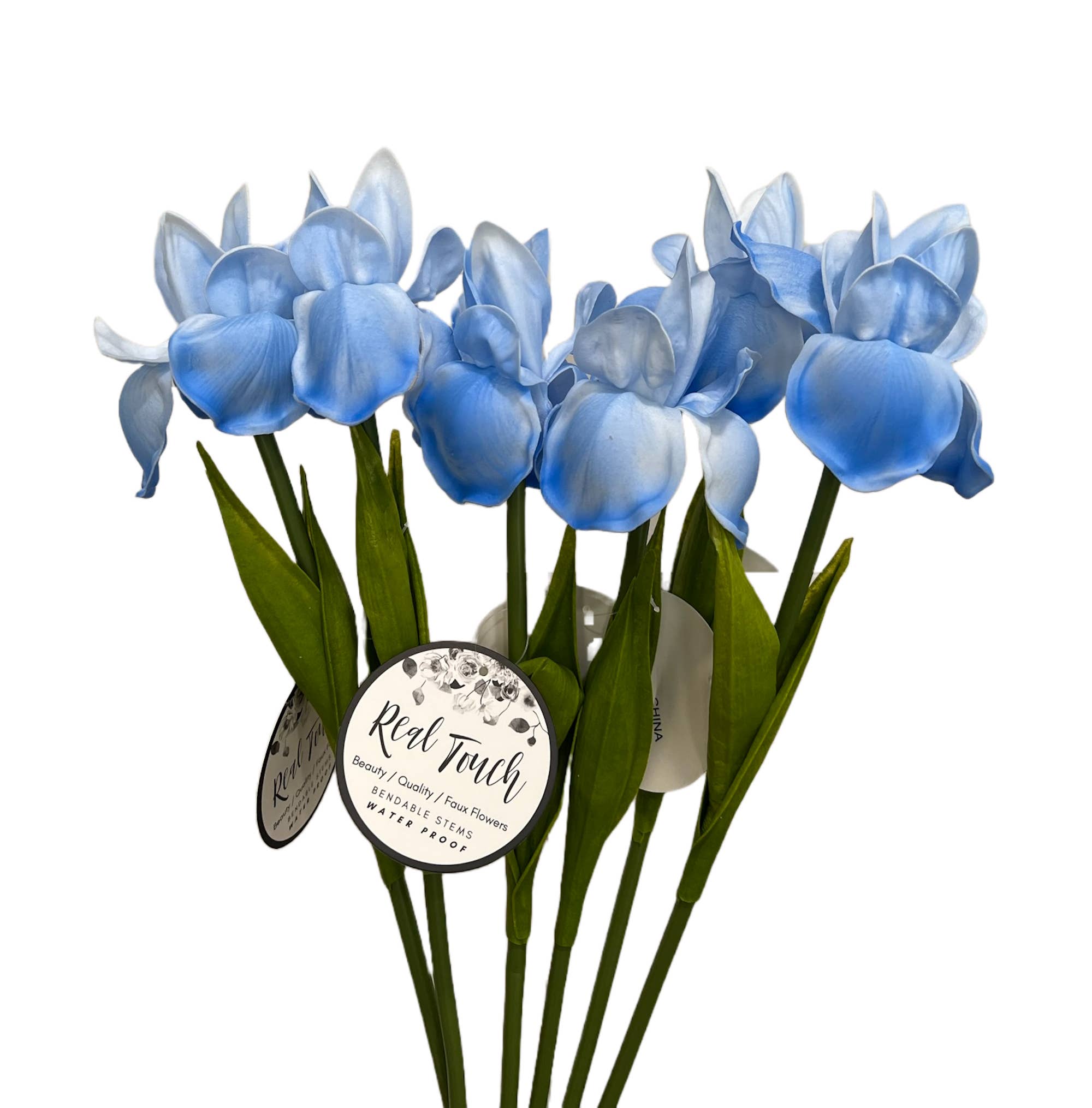 Angel Isabella - Wholesale Artificial Flowers - 18"-Ultra Soft Real Touch Bearded Iris Stem7