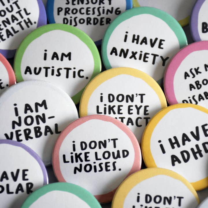 Fynedesignshop - Wholesale Lapel Pin/Button - Hidden disabilities badges - Collection III - Neurodiversity