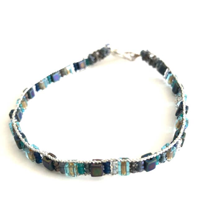 Fußkettchen mit Perlen - Vintage Blu für den Großhandel von KVZ Designs