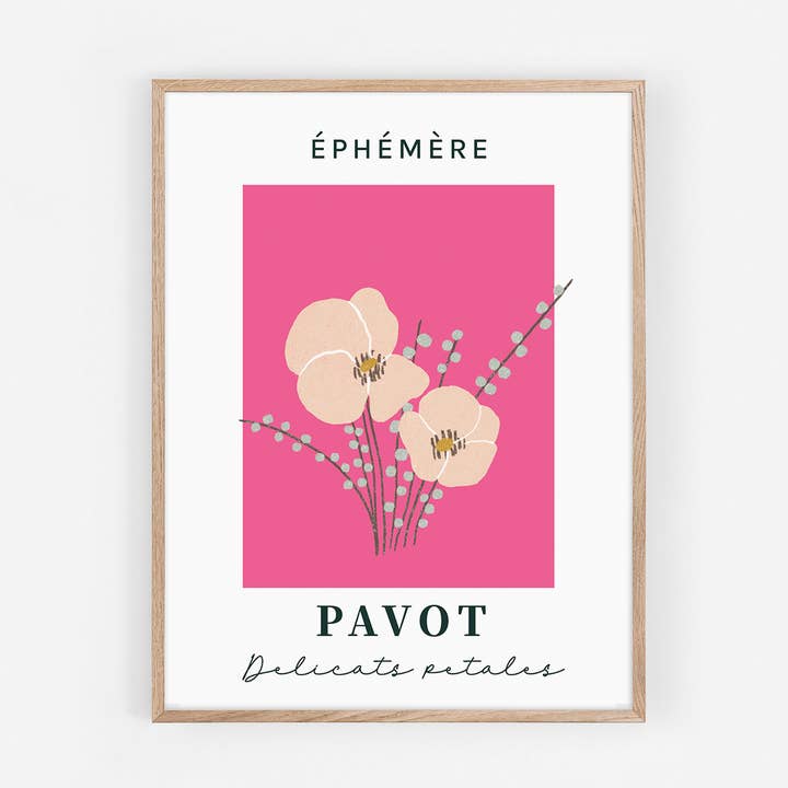 Poster floral papoila por atacado de Graphijoy
