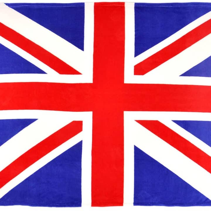 Tadpoles | Baby + Kids | Home + Play - Wholesale Throw Blanket - Sleeping Partners Union Jack Flag Coral Fleece Throw Blanket