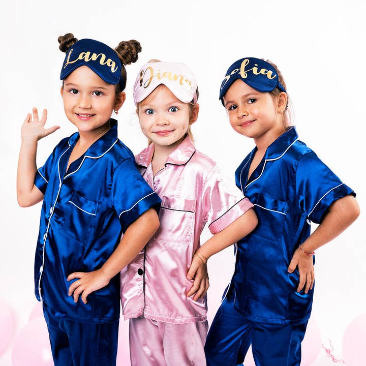 Sisters G Kids - Vendita all'ingrosso Completo pigiama - Bambini - Pigiama in raso per bambini maniche corte + pantaloni21