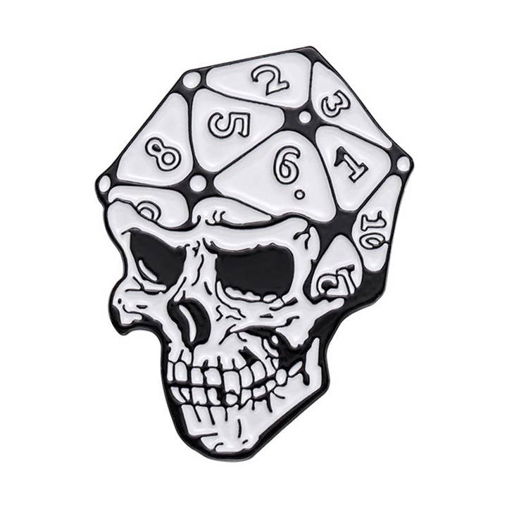 Badge Critical Cranium Pin | Accessoire D&D RPG pour la vente par Tabletop Dominion Limited