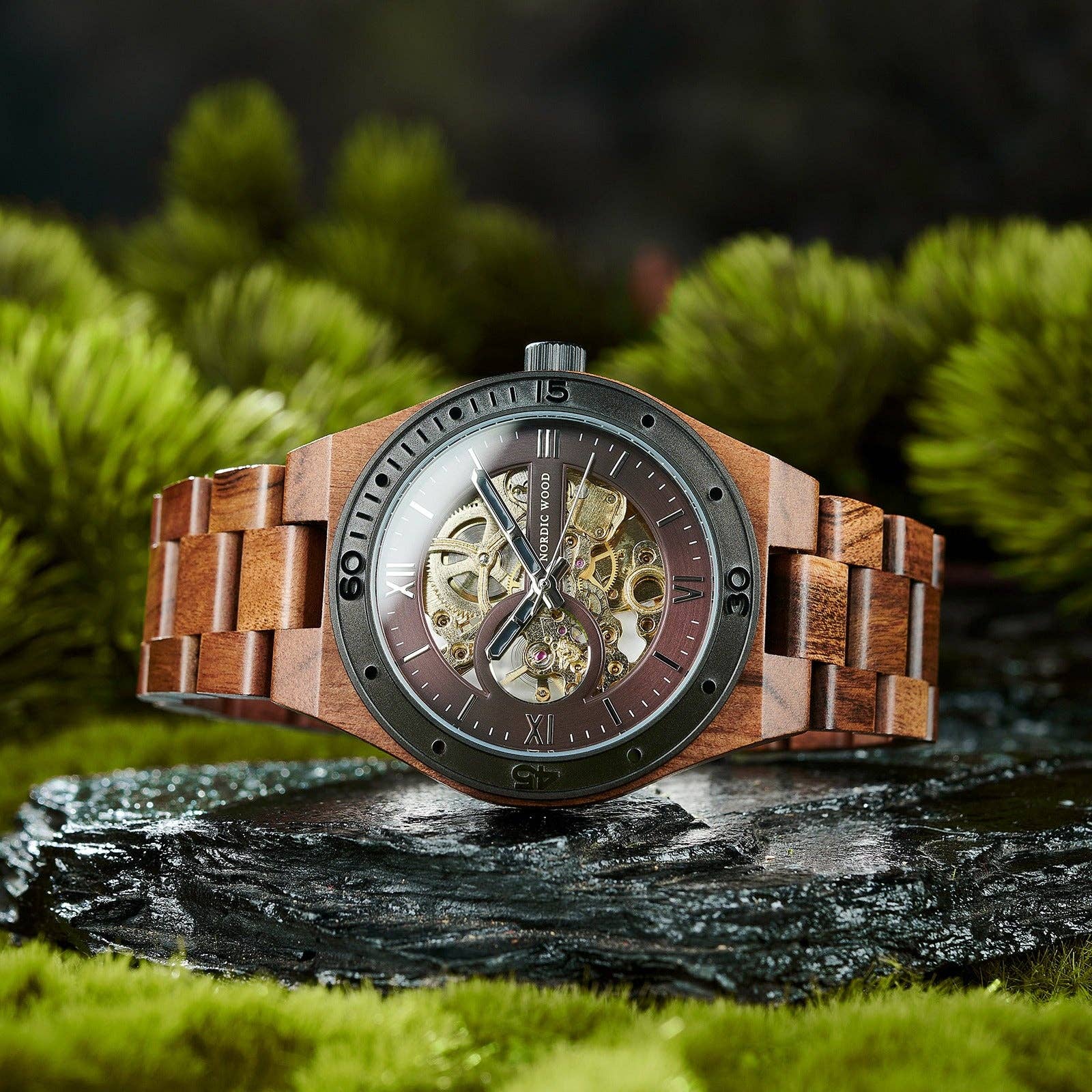 Nordic Wood - Venta al por mayor Reloj de pulsera - Hombre - Koa Tigerwood4