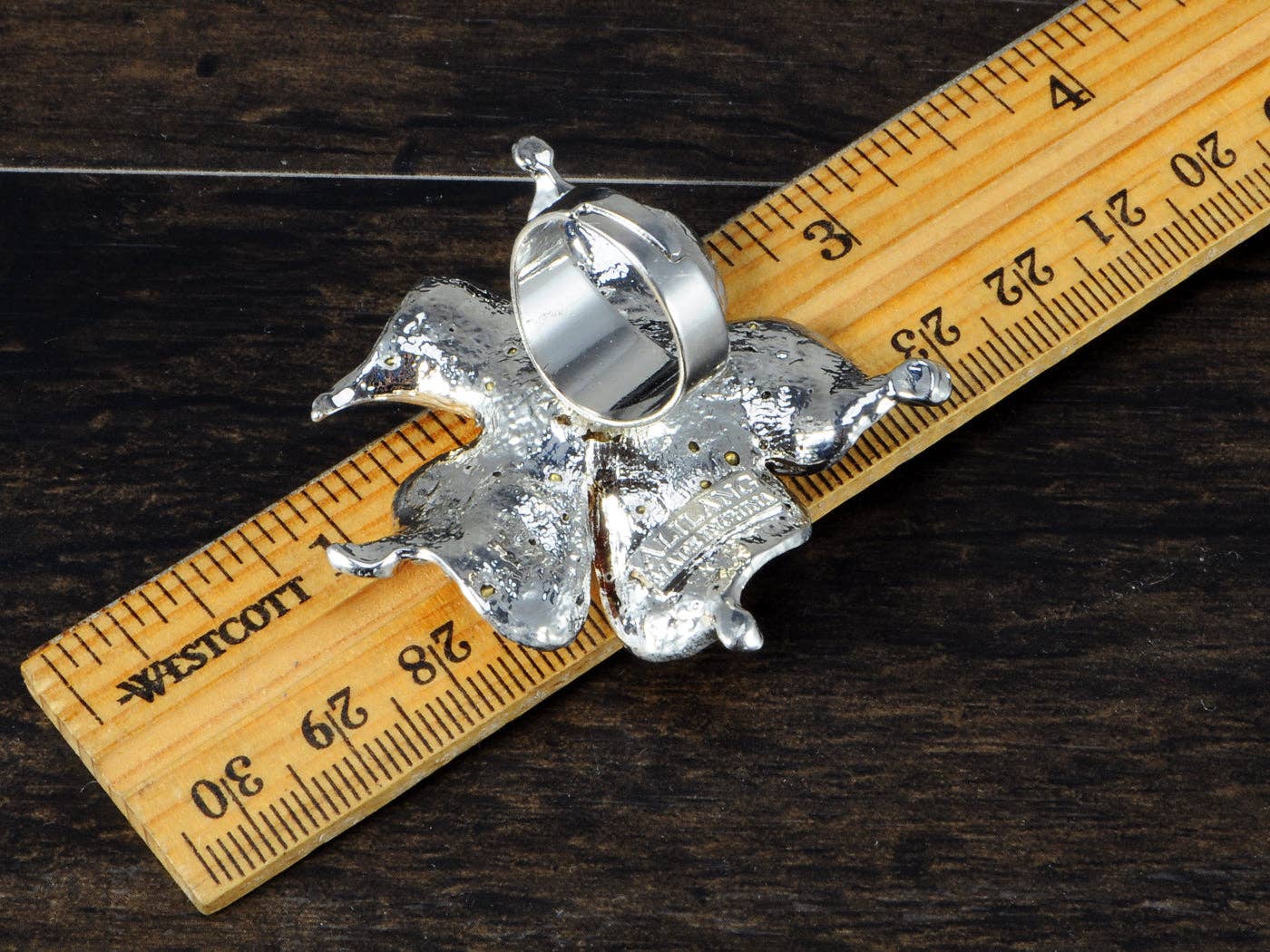 AK Brand - Wholesale Cocktail/Statement Ring - Impatiens Pink Rose Petals Flower Ring2