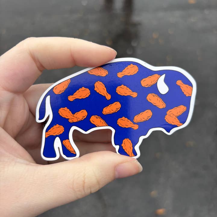 Kippenvleugel Buffalo Sticker/Magneet | Autosticker | Buffalo voor wholesale door MVM Graphics