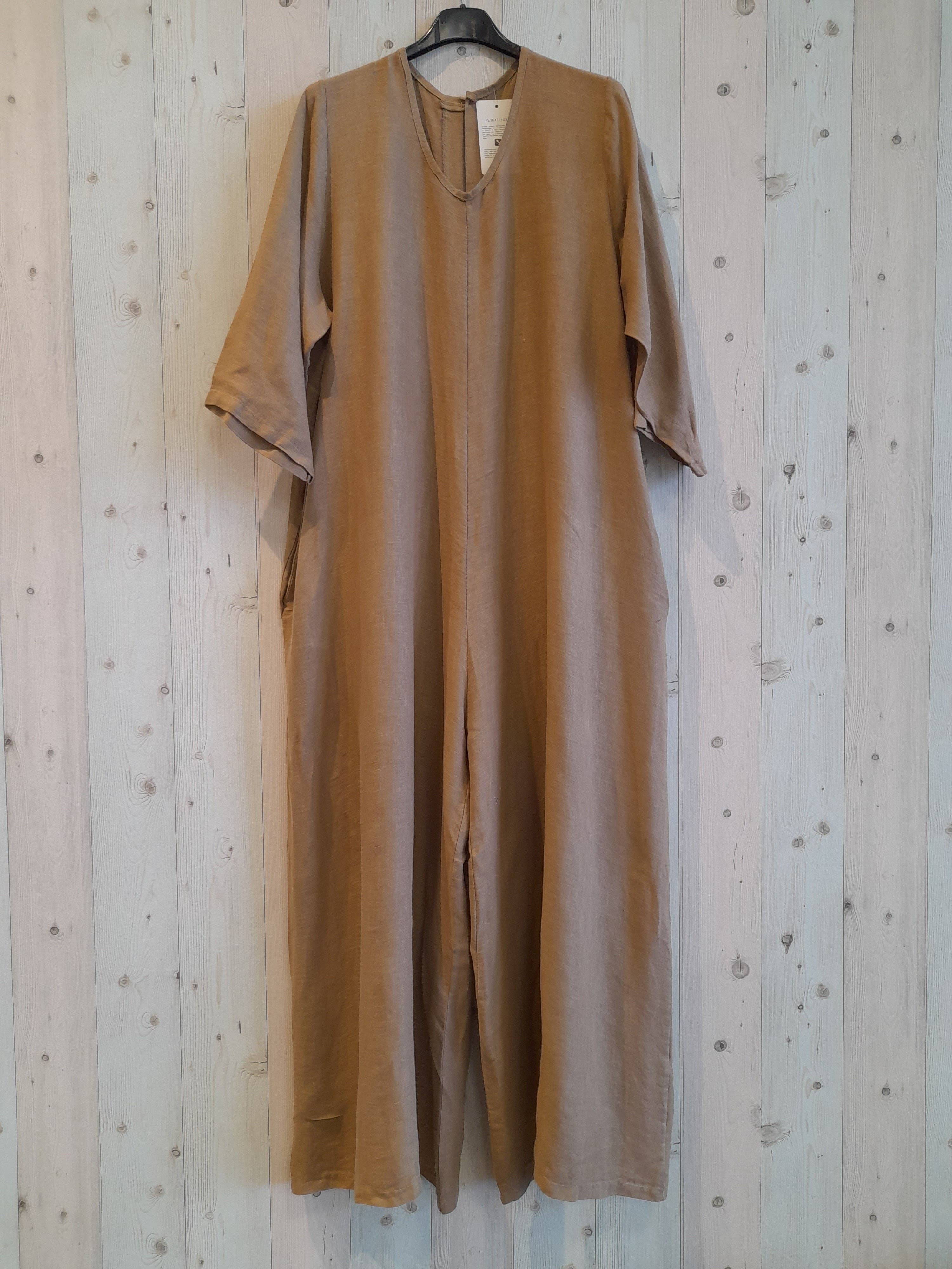 Linen & More - Vente Robe – femme - REF 2952 COMBINAISON À MANCHES EN 100 % LIN4
