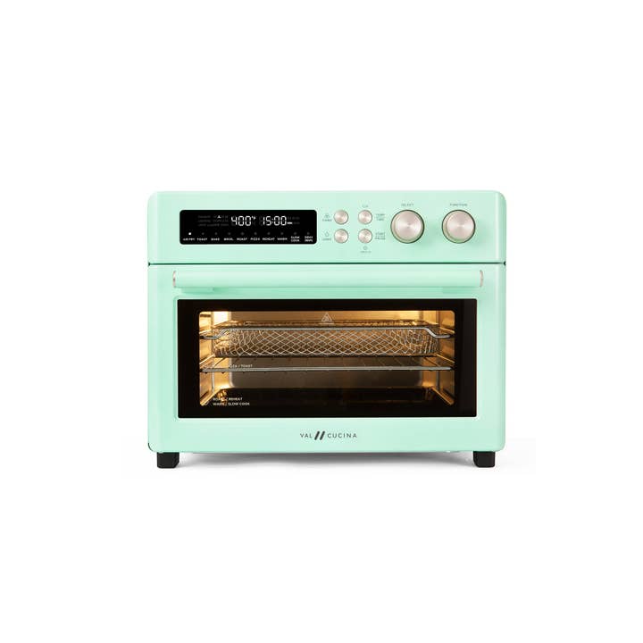 VAL CUCINA - Wholesale Kitchen Appliance - VAL CUCINA Extra Large Air Fryer Toaster Oven -Mint Green