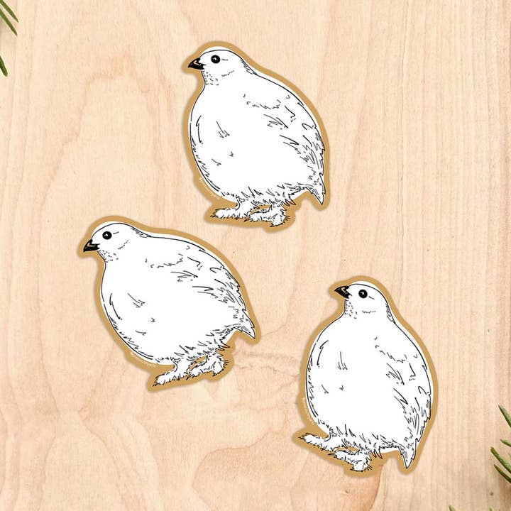 Autocolante Mini Ptarmigan por atacado de Printworthy